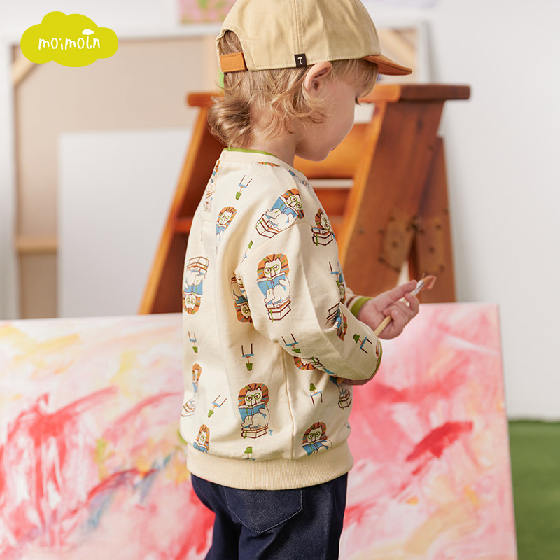 moimoln小云朵童装春季男童卡通卫衣男宝宝休闲上衣,淘宝优惠券,粉丝福利购,淘宝优惠卷