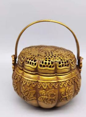 纯铜仿古风香薰炉结婚礼品