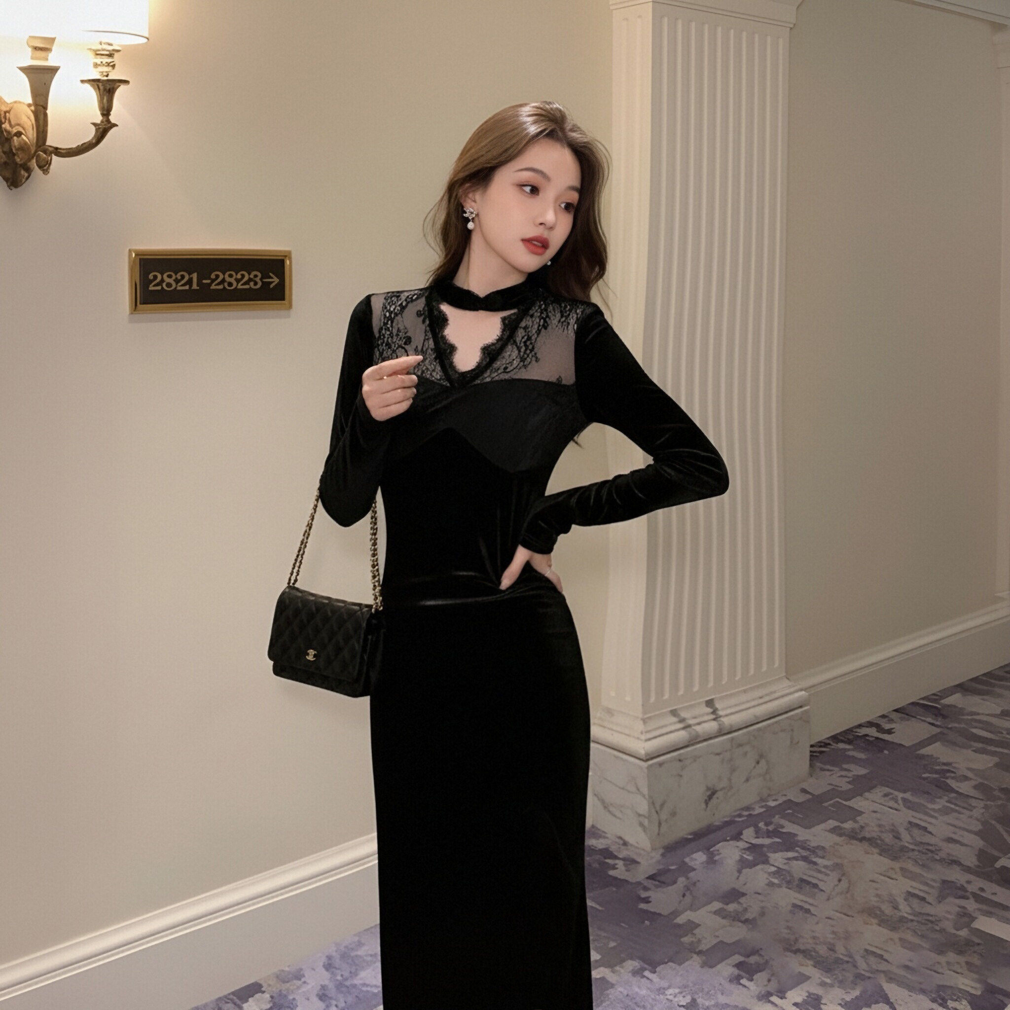 2026春季新款法式蕾丝边打底内搭鱼尾裙高端晚礼服连衣裙D4227,淘宝优惠券,粉丝福利购,淘宝优惠卷