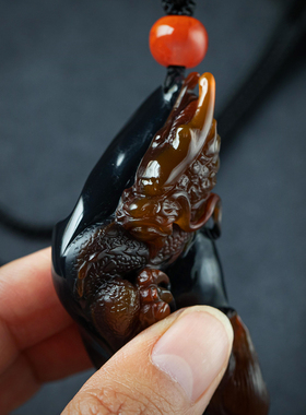 孤品【祥龙祥瑞·玛瑙】吊坠玉石高档礼物收藏级男女送礼一物一图