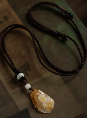 【和田玉·生肖猴】文玩项链