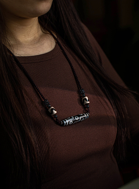 孤品仅此一件玛瑙天珠吊坠礼物男