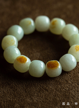 孤品和田玉溪间山雪手串大善堂