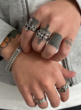 欧美嘻哈不锈钢古巴链男士手链