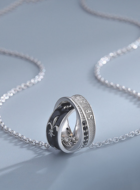 双环吊坠骑士精神项链