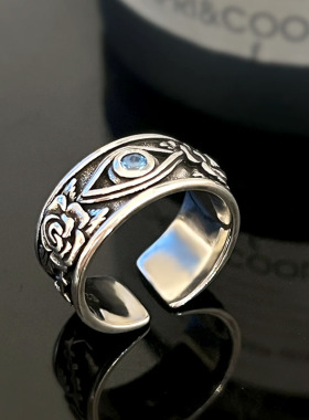 情侣复古个性开口戒指