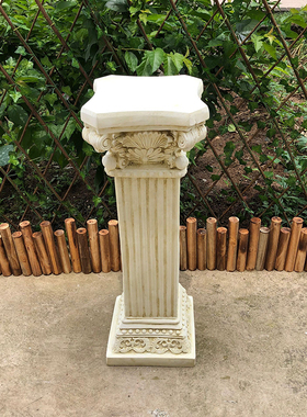 欧式风方形花盆摄影背景罗马柱