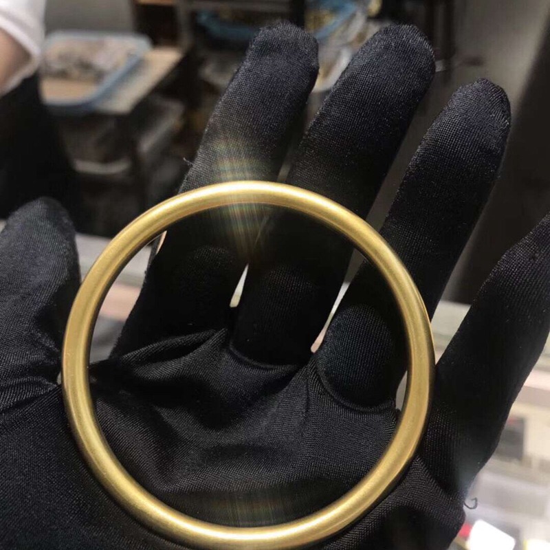 粗复古 5m 镀金色磨砂面 99 纯银哑光足银 925 手工传承古法金手镯 粗复古 5m 镀金色磨砂面 99 纯银哑光足银 925 手工传承古法金手镯