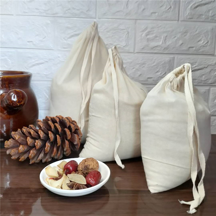 加厚10个35*45cm纯棉纱布卤料调料袋大号中药煎药隔渣过滤袋艾叶 - 图0