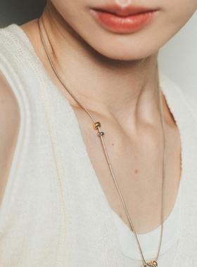 曼陀罗系列 凸面双色拼接古董吊坠项链