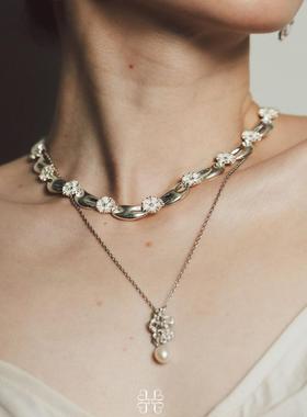 曼陀罗系列 立体古典曼陀罗花朵项链