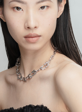 重工网红明星同款拼接项链
