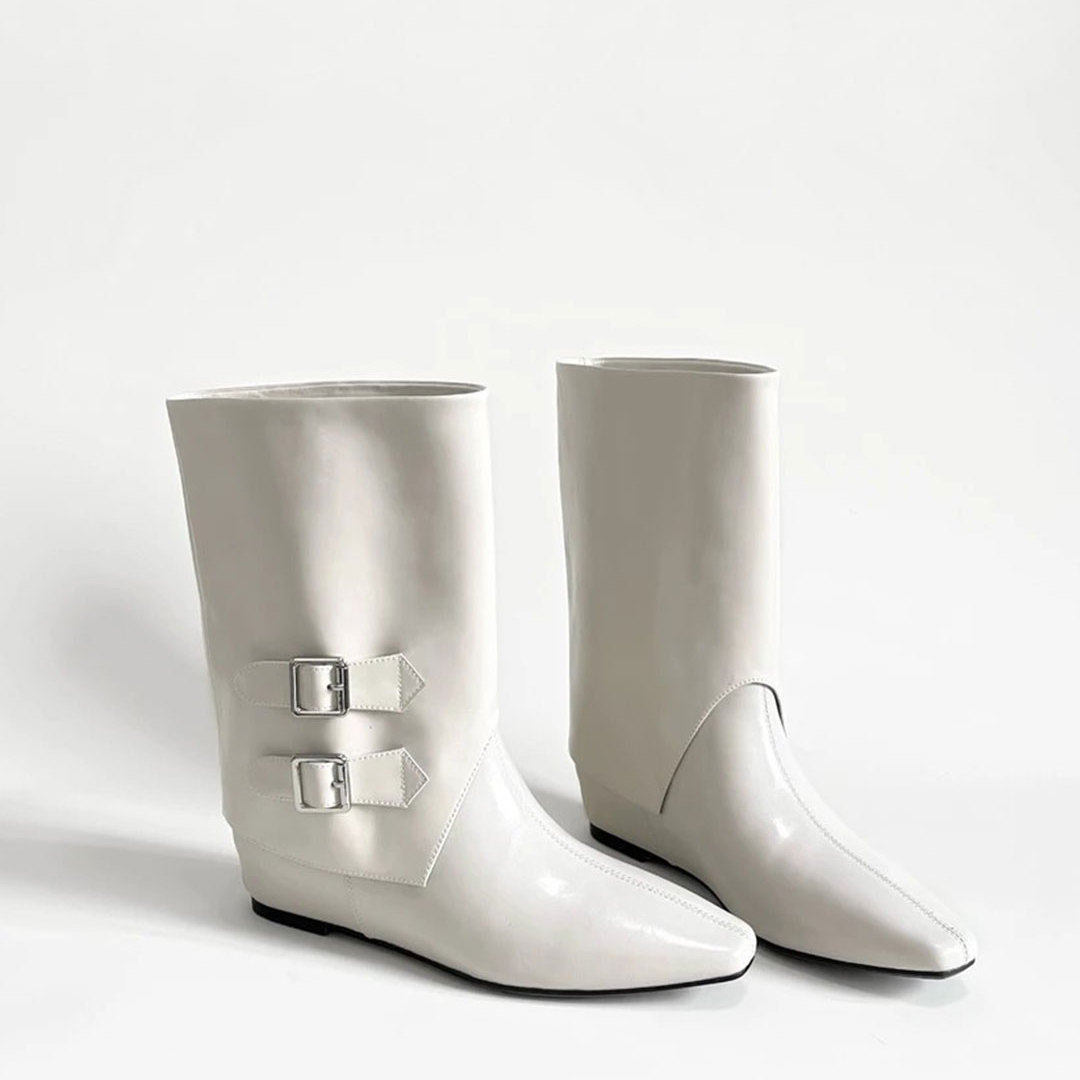 羊皮版~2025新款复古风西部短靴女v口尖头高跟马丁靴粗跟踝靴皮靴,淘宝优惠券,粉丝福利购,淘宝优惠卷