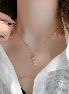 18K金福牌葫芦流苏项链女