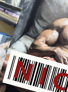 复古油画质感男性人体挂画暗光影肌肉人像画高级感摆画客厅装饰画