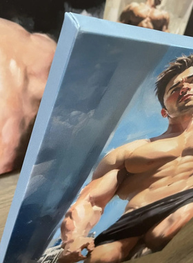 行走荷尔蒙肌肉高清装饰画卧室挂画喷绘油画房间室内挂墙靠墙型男