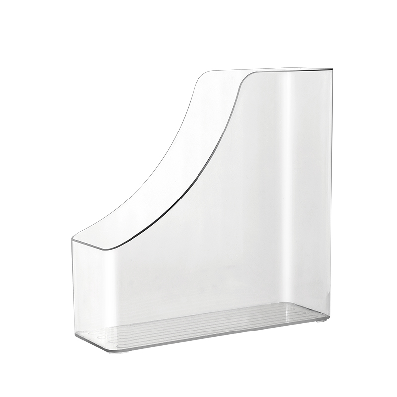 透明桌面书立架书桌亚克力文件收纳盒书架办公学生书本整理置物架 - 图3