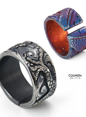 口力米大男999足银原创戒指