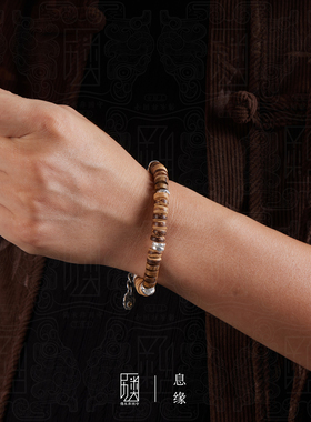 息缘 I 手工串珠沉香手链男女925银小众设计复古百搭手串手饰品