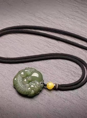 【事事顺心】 有求必应双面雕刻貔貅 配祥云绳 招财平安创意饰品