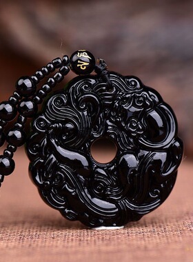 吞财貔貅 时来运转 平安扣碧绿色吊坠聚财走大运挂件