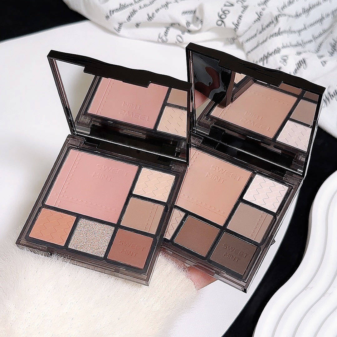 sweet mint渐变眼影盘六色低饱和高光修容腮红粉一体多功能综合盘,淘宝优惠券,粉丝福利购,淘宝优惠卷