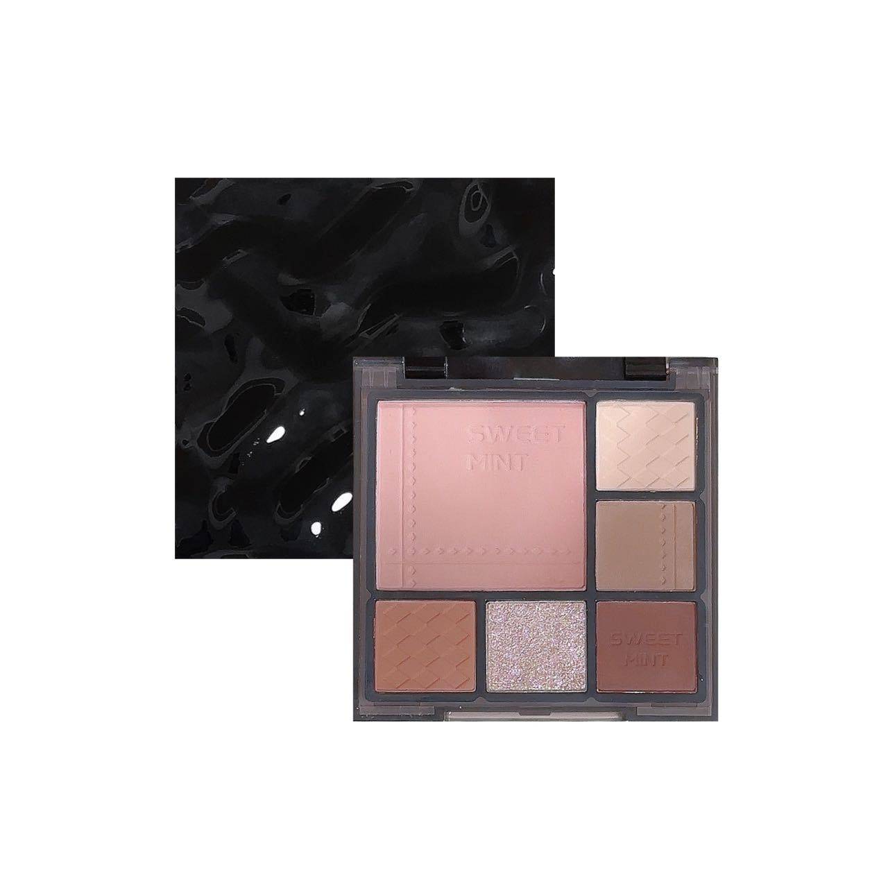 sweet mint渐变眼影盘六色低饱和高光修容腮红粉一体多功能综合盘,淘宝优惠券,粉丝福利购,淘宝优惠卷