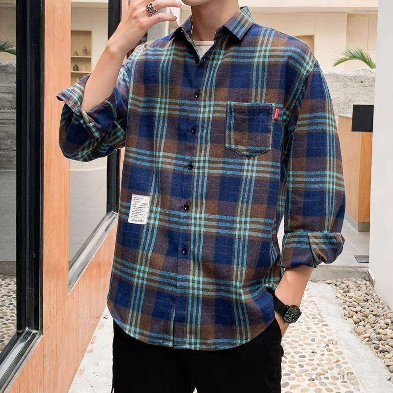 群豪正品高端伟志男士衬衫新款长袖格子潮流休闲韩版时尚百搭上衣,淘宝优惠券,粉丝福利购,淘宝优惠卷