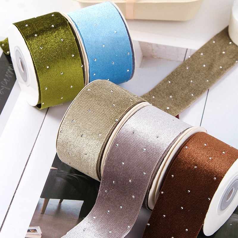 烫钻天鹅绒丝绒植绒织带diy手工蝴蝶结头饰服装辅料礼盒装饰绑带,淘宝优惠券,粉丝福利购,淘宝优惠卷