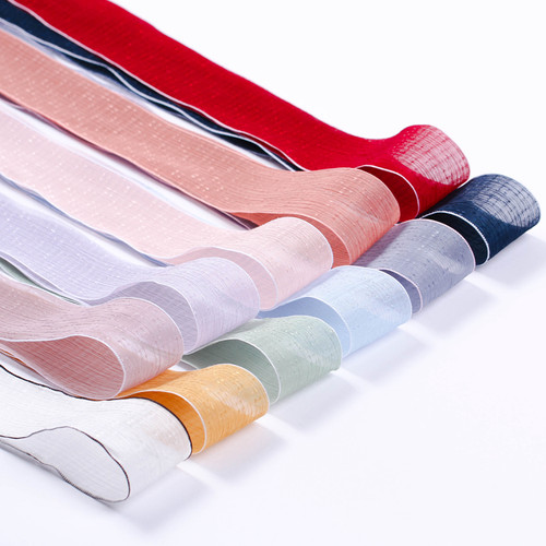 韩版压边跳点雪纱带雪纺织带diy蝴蝶结缎带绸带花束丝带蛋糕装饰 - 图1