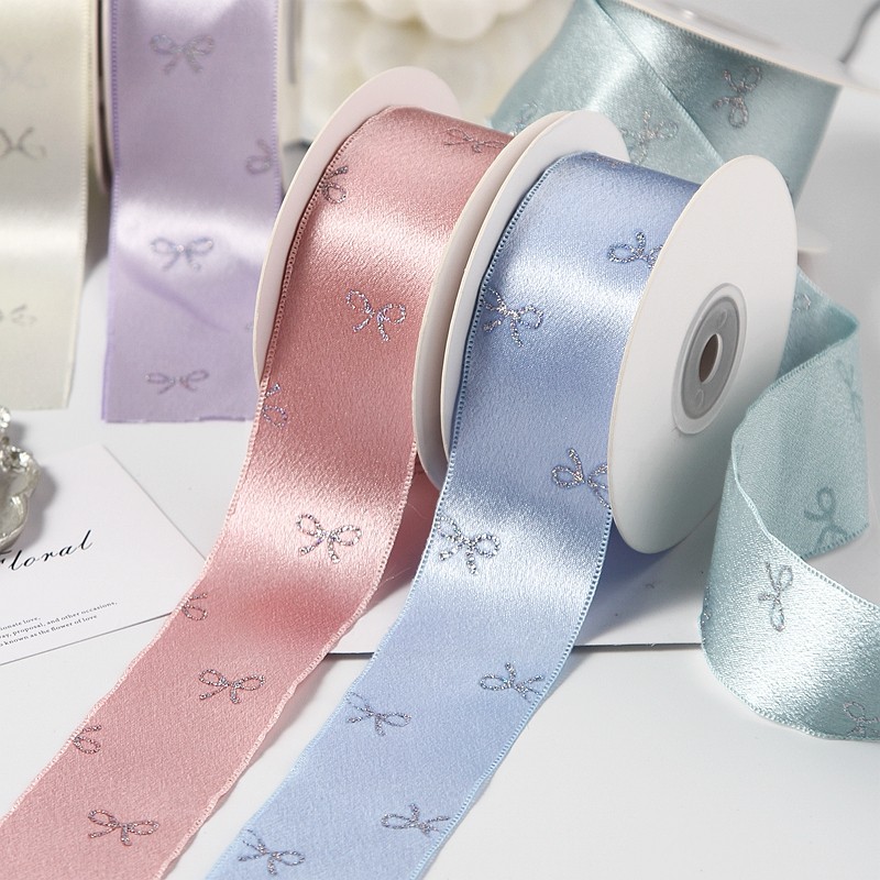 单面亮面烫银蝴蝶结DIY发饰蝴蝶结材料丝带礼帽服饰装饰礼盒扎带,淘宝优惠券,粉丝福利购,淘宝优惠卷
