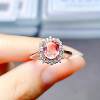 Natural tourmaline sterling silver women's ring