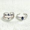 Natural sapphire rings stacked