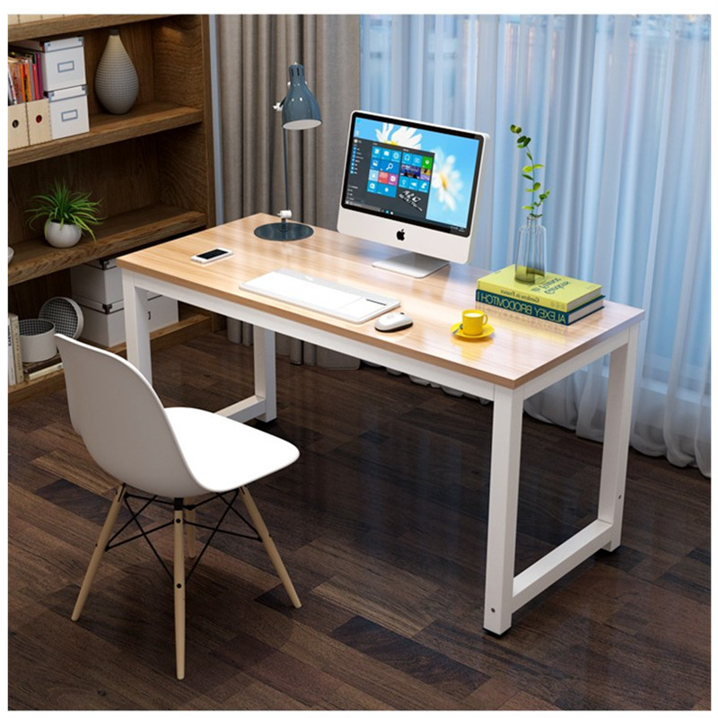 电脑台式桌90CM长书桌学生家用小桌子定制尺寸110长80加高办公桌-图0