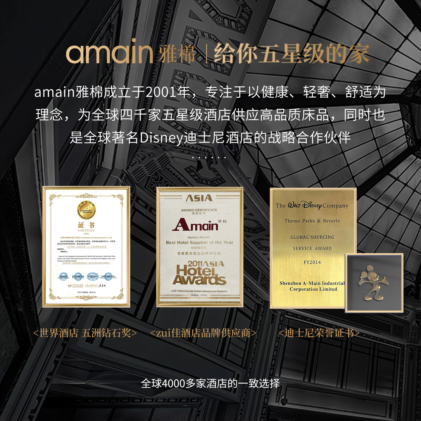 雅棉amain鹅绒枕头软枕护颈椎助睡眠迪士尼酒店同款羽绒枕芯单只,淘宝优惠券,粉丝福利购,淘宝优惠卷