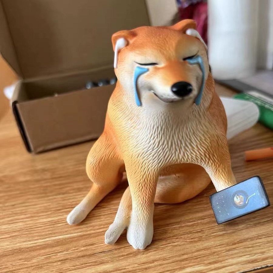 emo狗狗沙雕柴犬网抑云哭哭狗模玩潮玩gk手办送朋友礼物玩意_虎窝淘