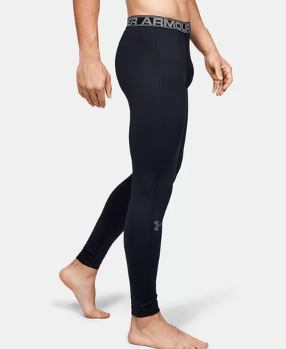 安德玛UA男子ColdGear冬季新款保暖加绒运动训练紧身长裤1282959 - 图1