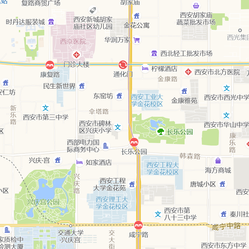 电子版 西安市市区地图 道路交通城区小区楼盘分布街道 高清 素材 - 图1