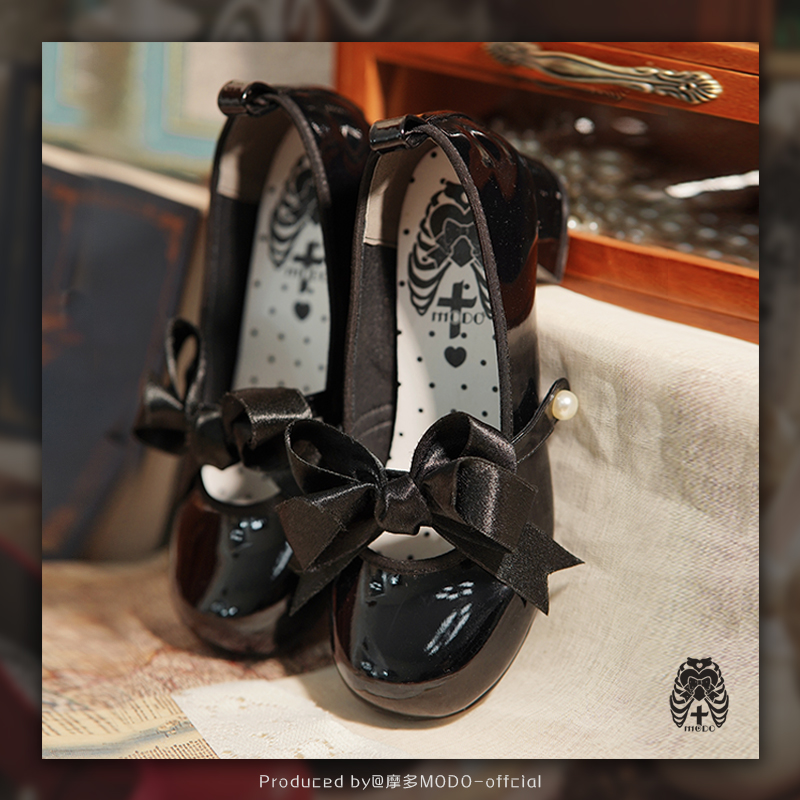 【现货掉落】贝丝摩多modo原创Lolita鞋圆头可爱漆皮日系玛丽珍 - 图1
