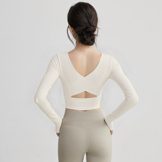 VOJ Yoga Wear Design Slim Long Sleeve with Chest Pad