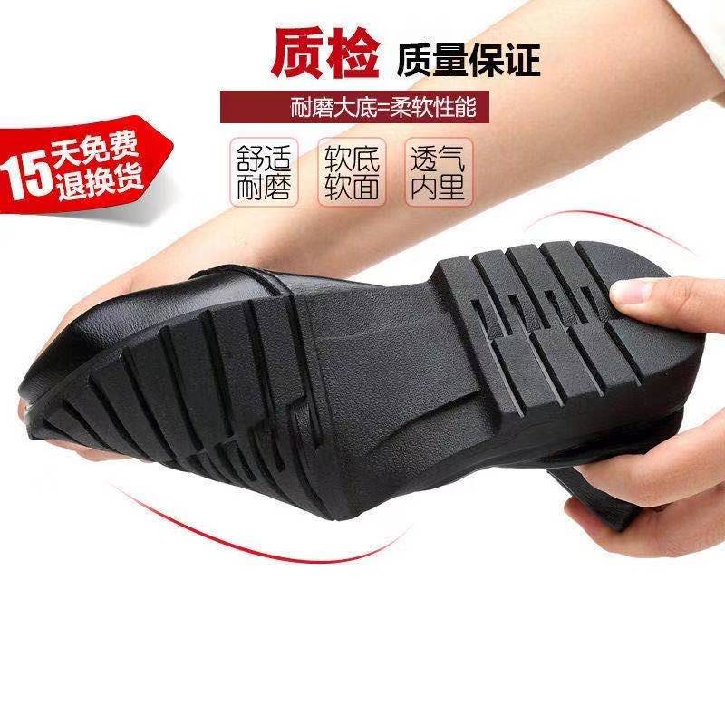 男士休闲皮鞋男皮面男鞋2025新款潮商务正装软皮黑色软皮软底透气 - 图3