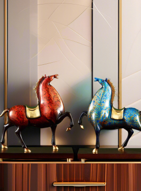 高档黄铜马到成功招财葫芦装饰品