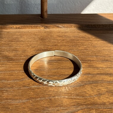 千凤银足银999繁花纯银手镯送礼