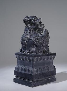 天然青石头摆件石雕貔貅一对看门门口客厅办公室庭院门墩嘉祥貔貅