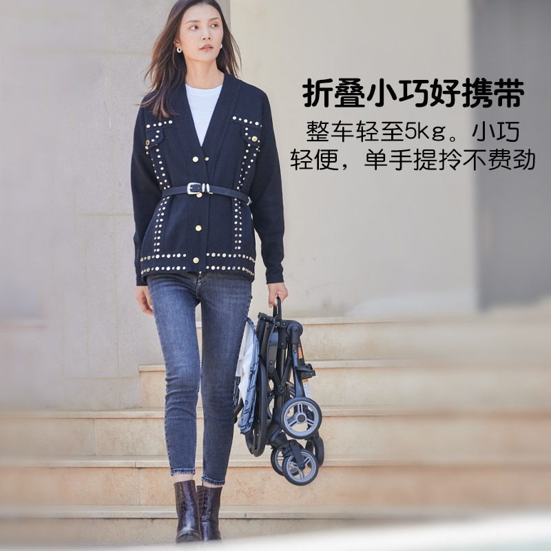 gb好孩子小龙哈彼婴儿轻便手推车 happydino四轮推车
