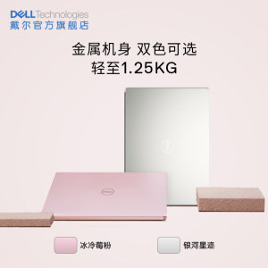 【佳琦推荐】DELL/戴尔 灵越13Pro13英寸12代英特尔酷睿笔记本 轻薄便携电脑商务办公粉色5320