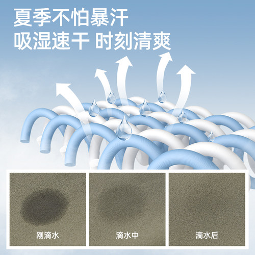 骆驼男装速干运动裤男2025秋季薄款透气弹力束脚休闲长裤子 - 图1