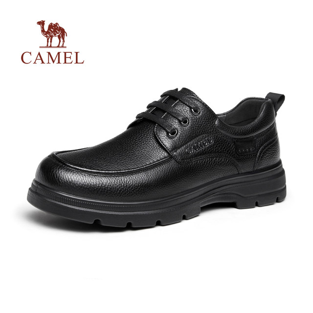 Camel autumn middle-aged soft sole breathable casual leather shoes