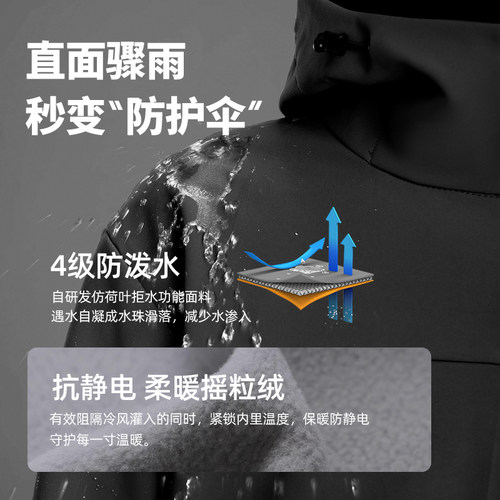 骆驼户外软壳衣夹克男装2025年秋冬季防泼水防风夹克薄绒风衣外套 - 图1
