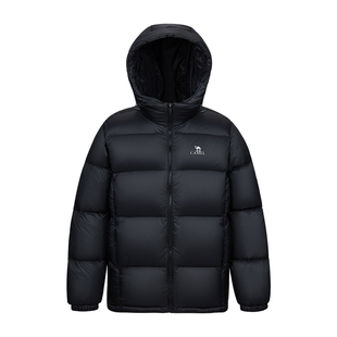 骆驼火山羽绒服男加厚连帽短款